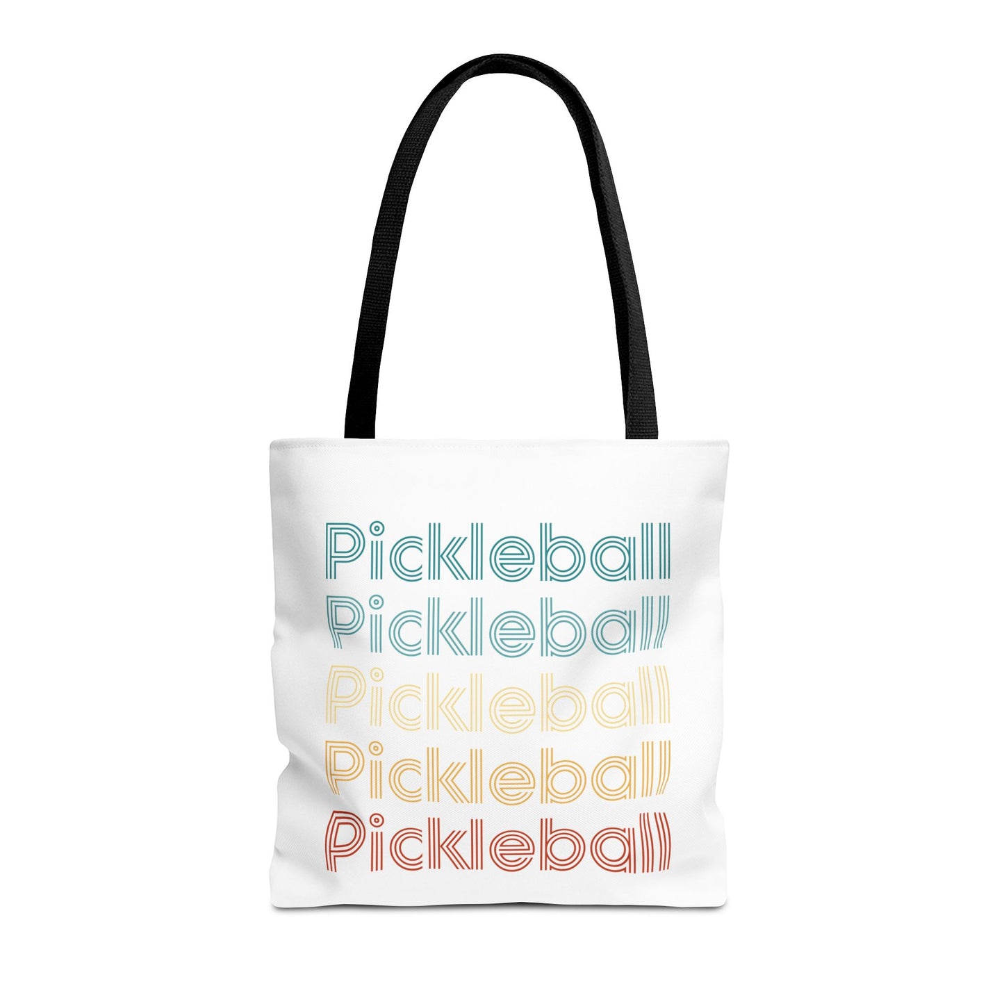 Pickleball Playful Tote Bag - Pickleball Repeat Black