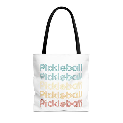 Pickleball Playful Tote Bag - Pickleball Repeat Black