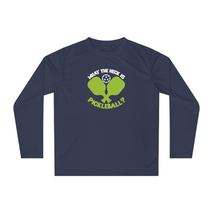 Women's Pickleball Long Sleeves top - What the Heck Is Pickleball? Navy