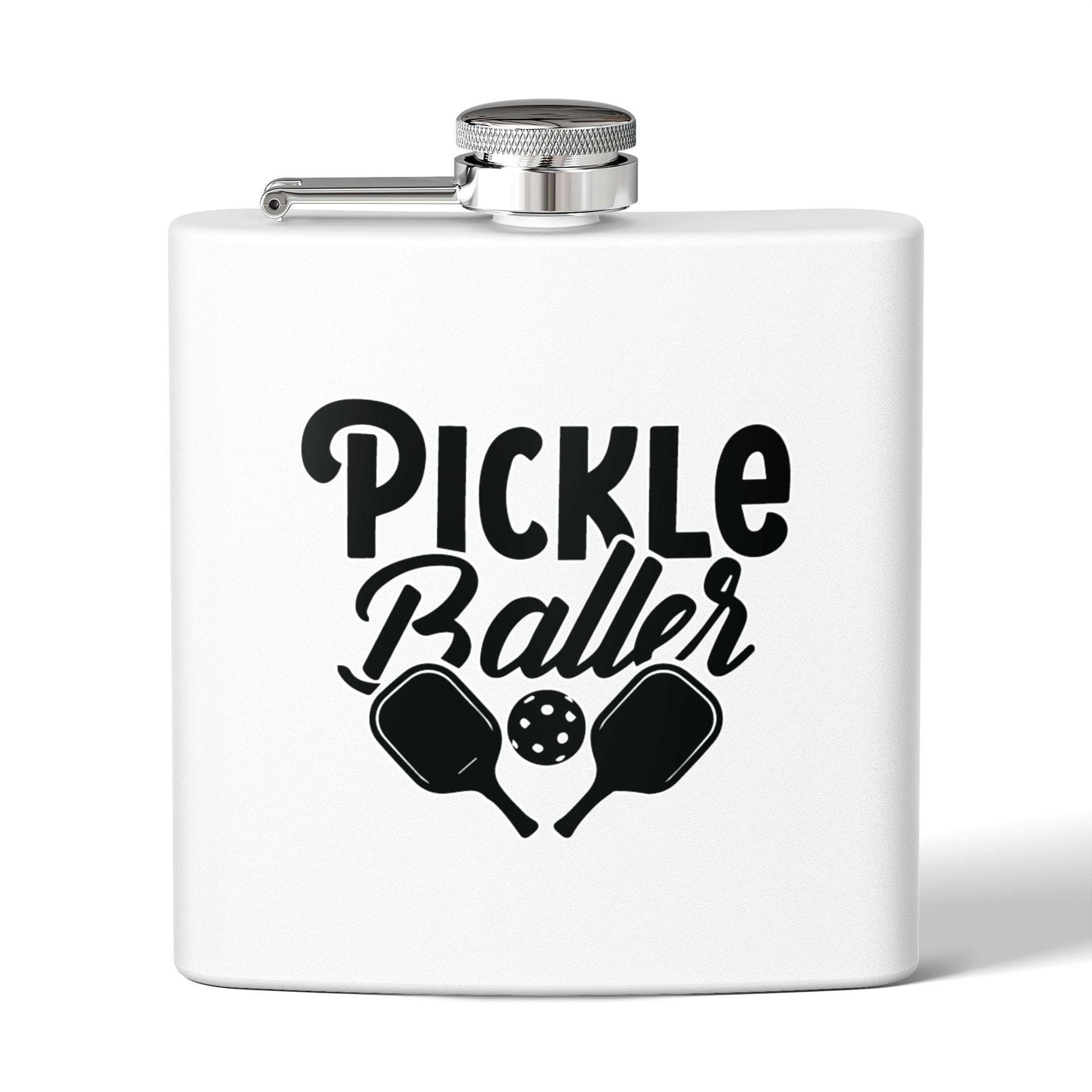 Pickleball Unique Flask - Pickleballer White