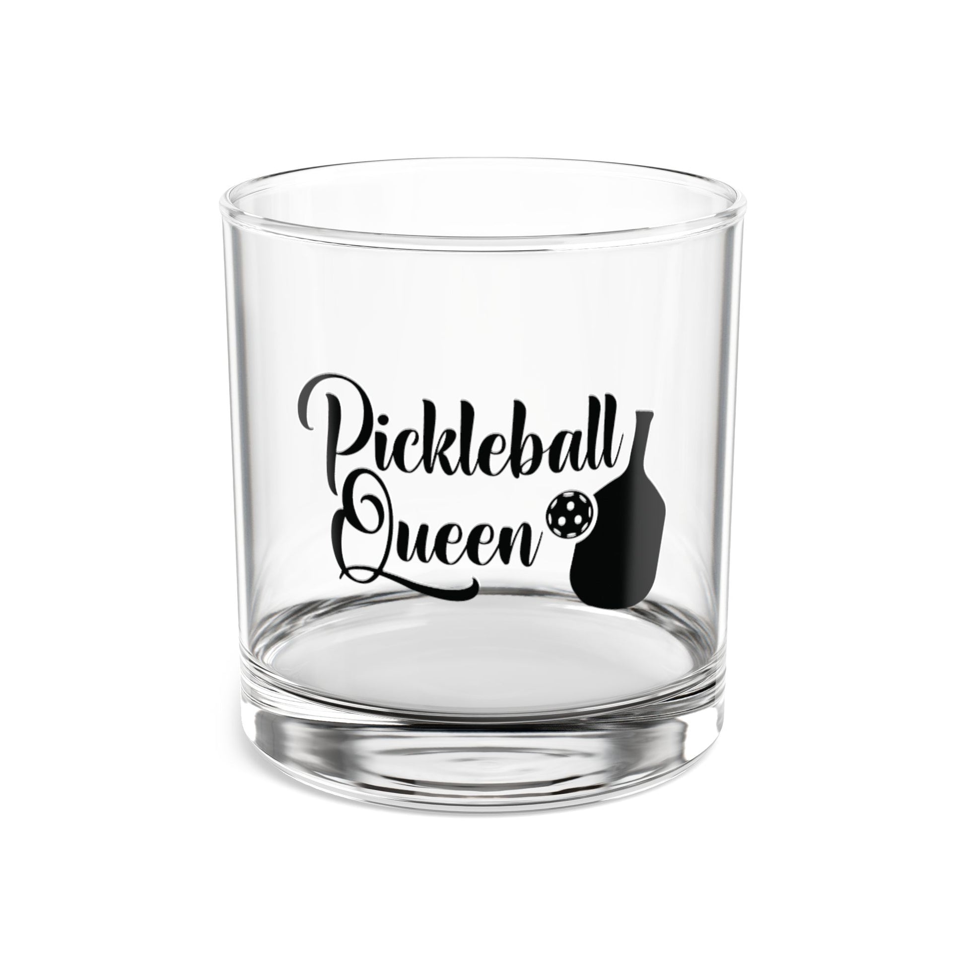 Pickleball Durable Rocks Glass - Pickleball Queen Clear
