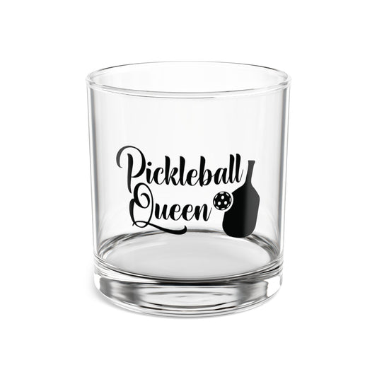 Pickleball Durable Rocks Glass - Pickleball Queen Clear