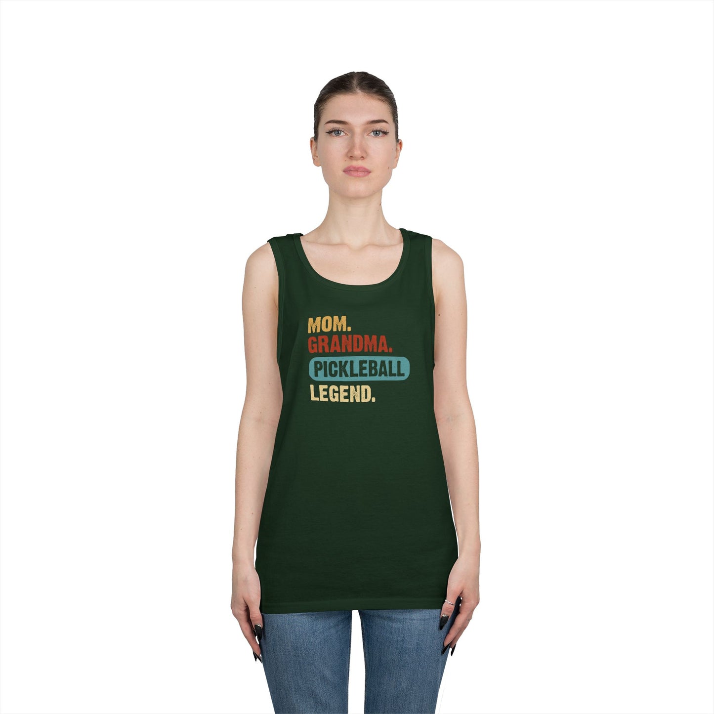 Women's Durable Pickleball Tank Top - Mom Grandma Pickleball Legend