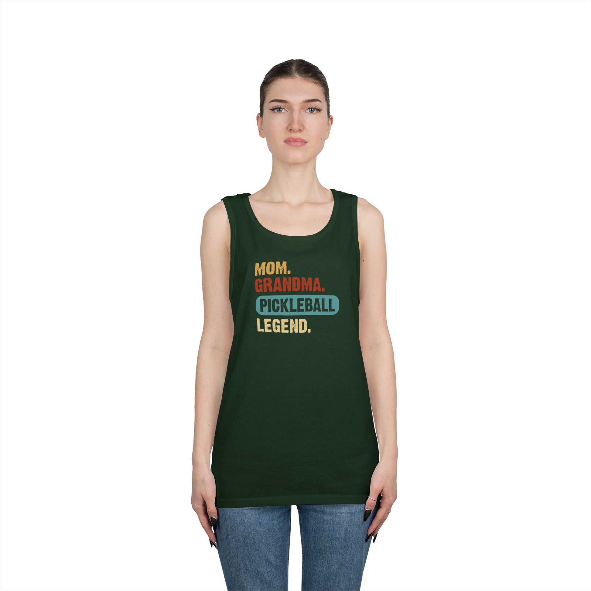 Women's Durable Pickleball Tank Top - Mom Grandma Pickleball Legend