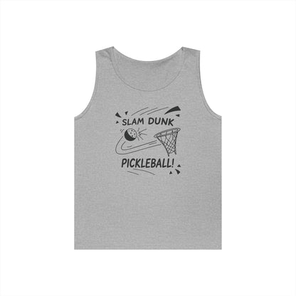 Men's Comfy Pickleball Tank Top - Slam Dunk Pickleball Gray