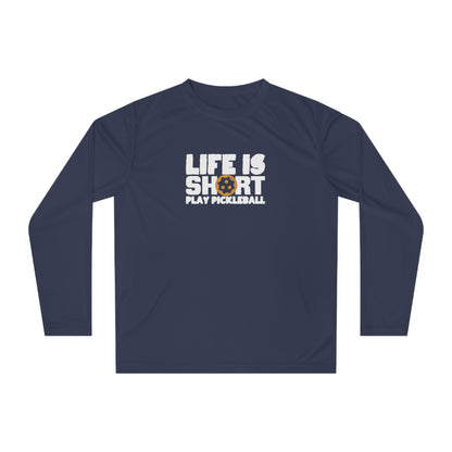 Men's Pickleball Long Sleeves top - Life Is Short Play Pickleball Navy