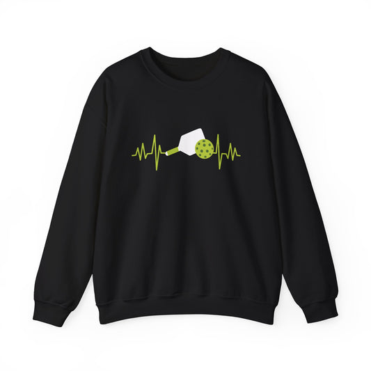 Women's Soft Pickleball Sweatshirt - Pickleball and Pulse Black