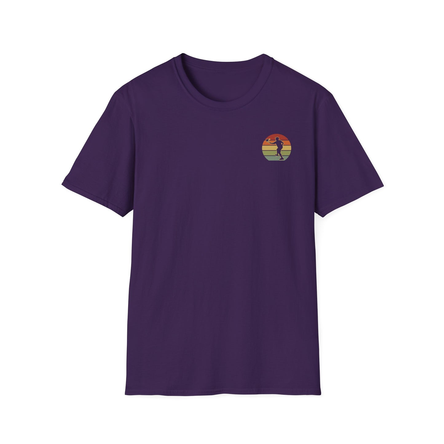 Men's Funny Pickleball T-Shirt - Just One More Game I Promise Retro Purple