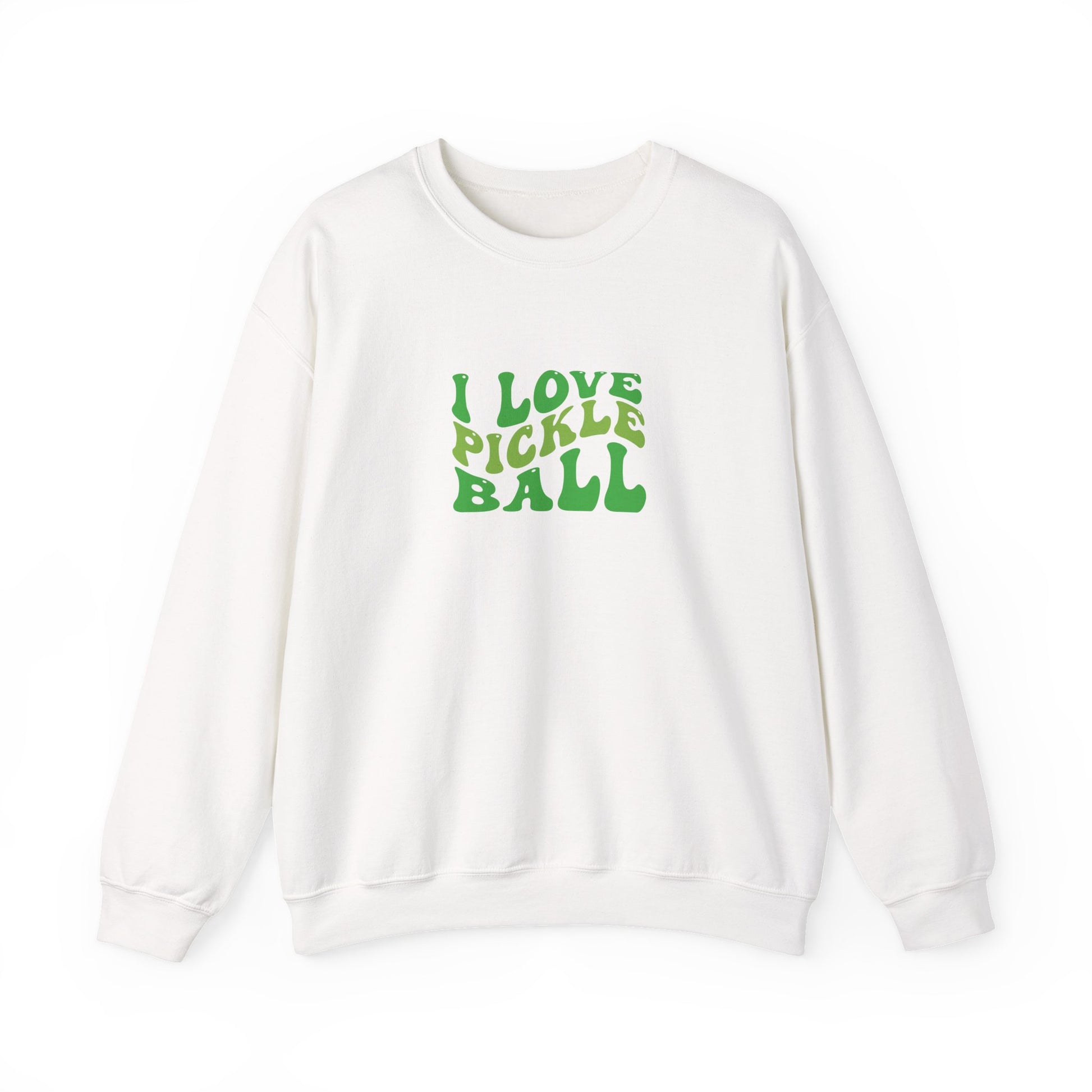 Women's Soft Pickleball Sweatshirt - I Love Pickleball White