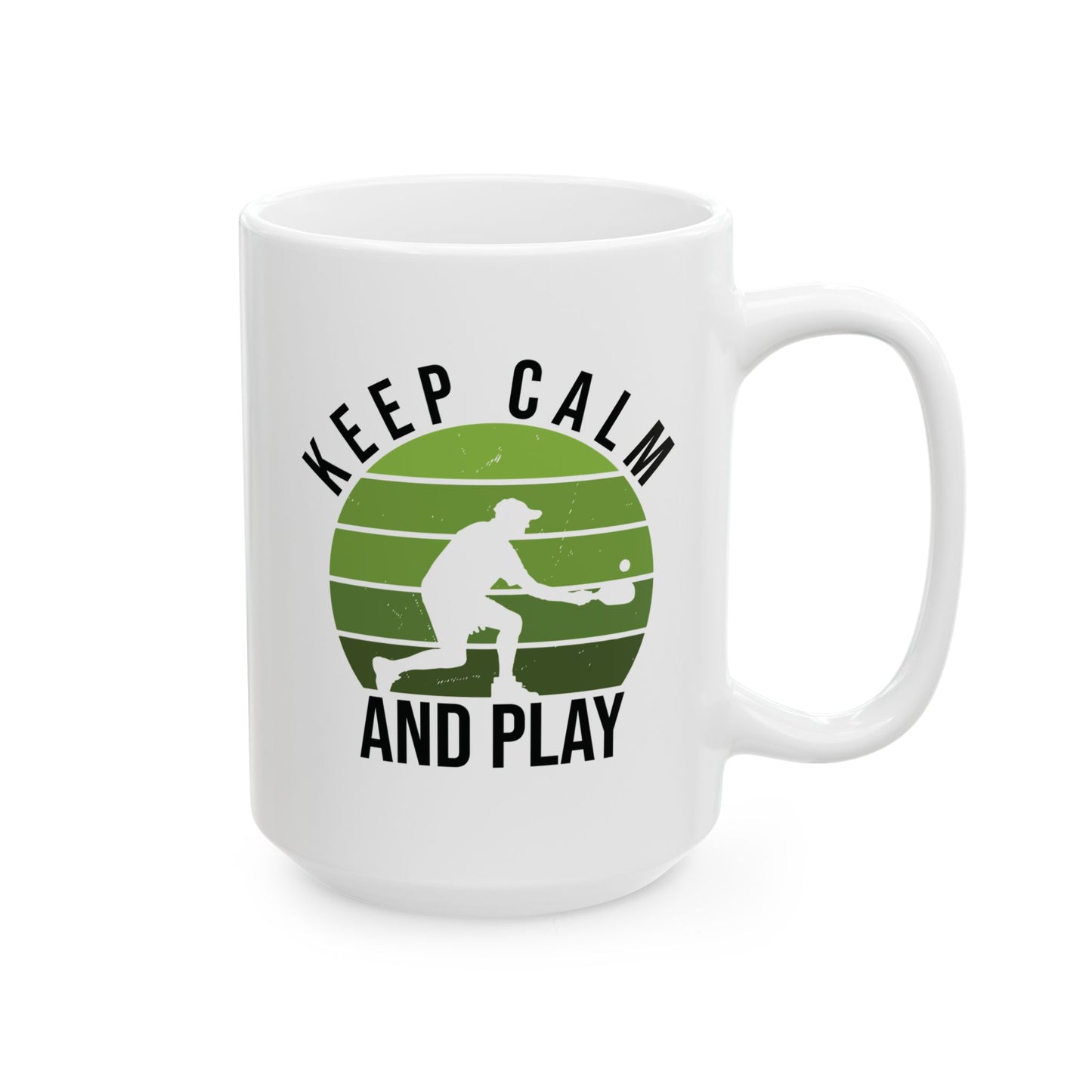 Pickleball Unique Mug - Keep Calm and Play White