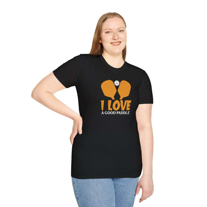 Women's Funny Pickleball T-shirt - I Love a Good Paddle