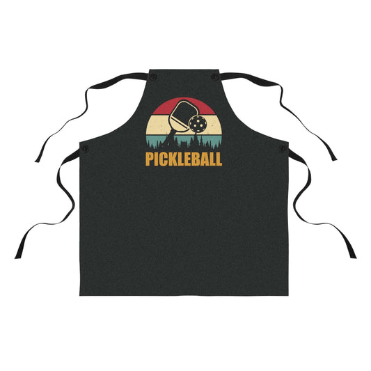 Pickleball Cool Apron - Pickleball Retro Black