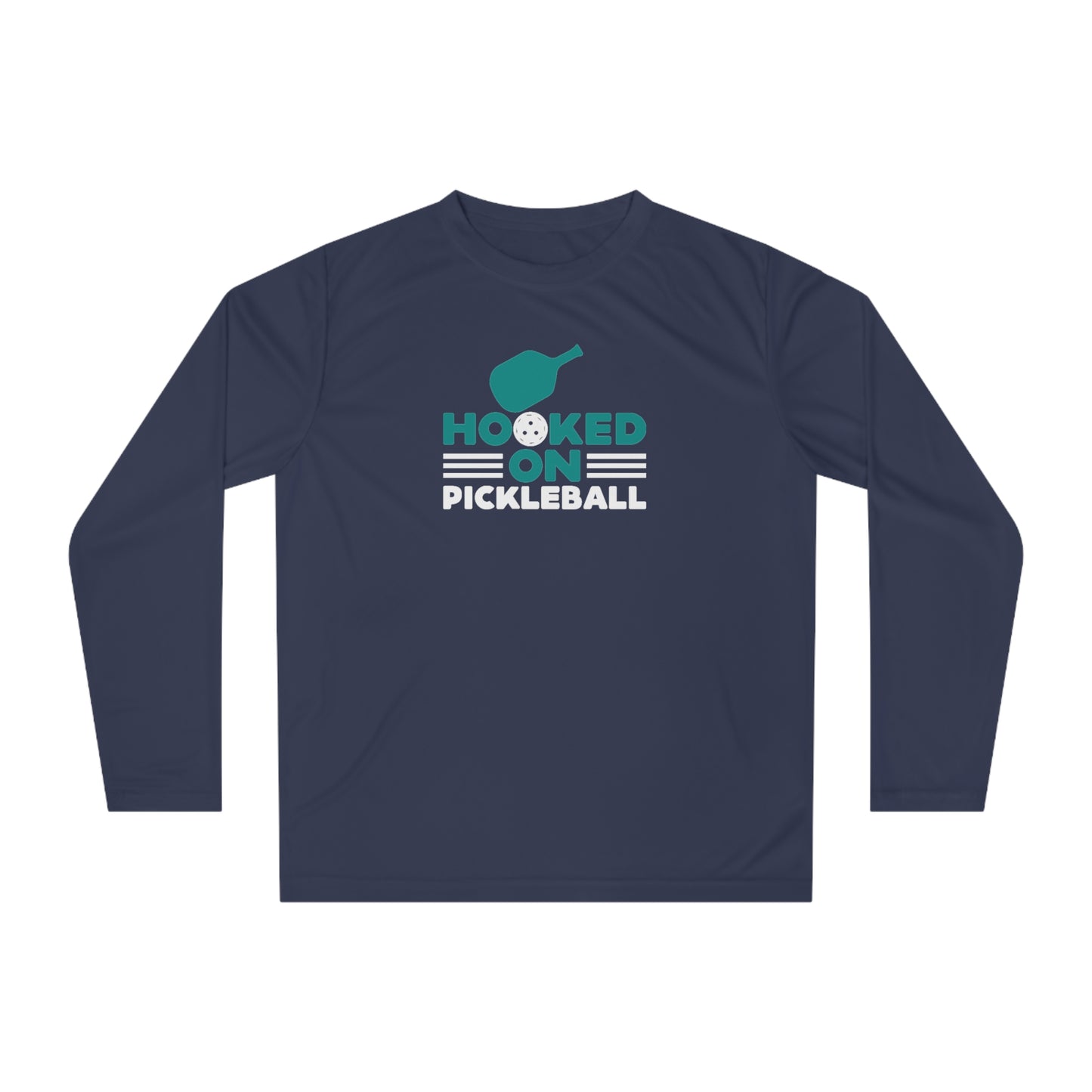 Men's Lightweight Pickleball Long Sleeves top - Hooked on Pickleball Navy