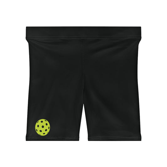 Women's Lightweight Pickleball Short - Pickleball Ball Black