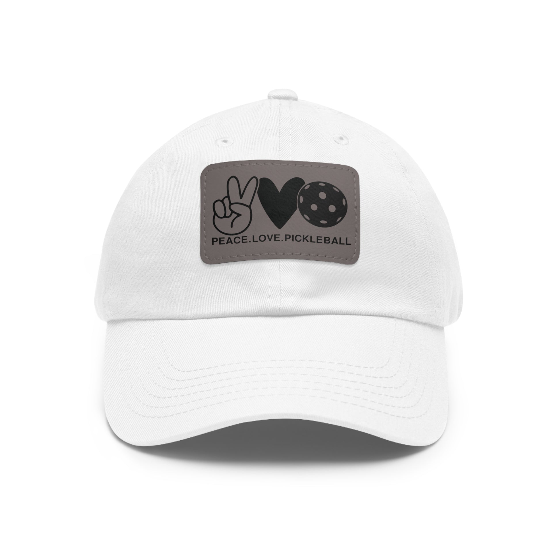 Pickleball Playful Cap - Peace Love Pickleball White
