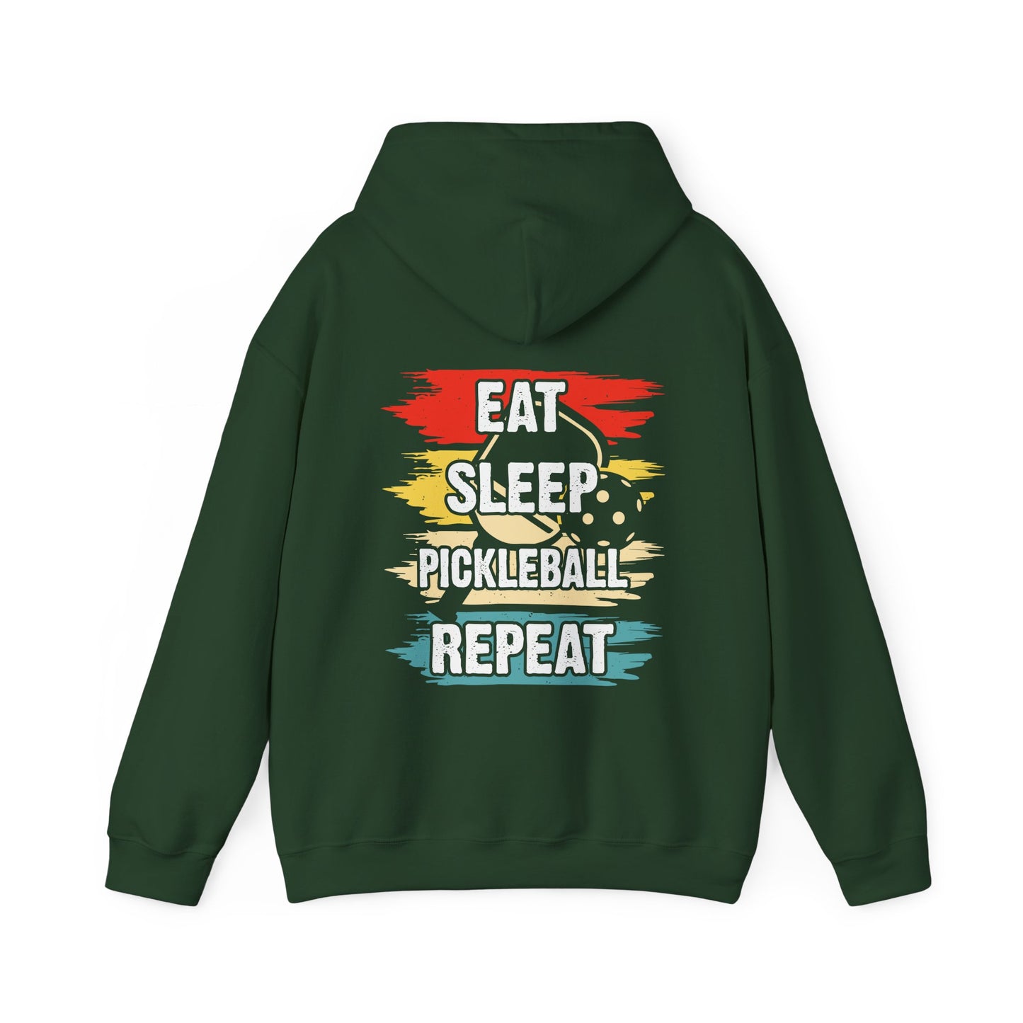 Men's Pickleball Hoodie - Eat Sleep Pickleball Repeat Retro