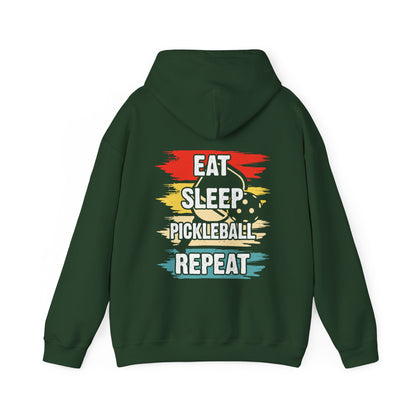 Men's Pickleball Hoodie - Eat Sleep Pickleball Repeat Retro
