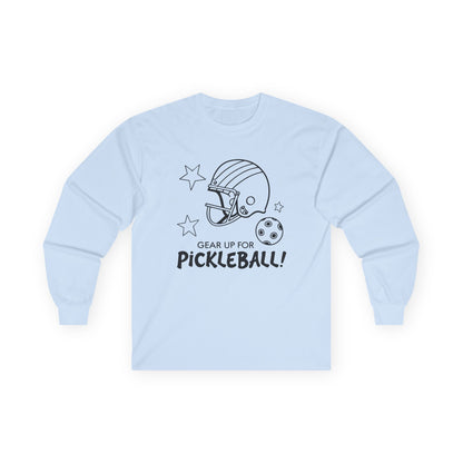 Men's Soft Pickleball Long Sleeves top - Gear Up for Pickleball Blue