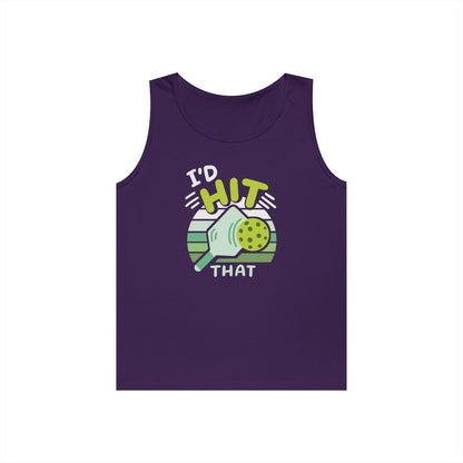 Women's Playful Pickleball Tank Top - I'd Hit That Purple