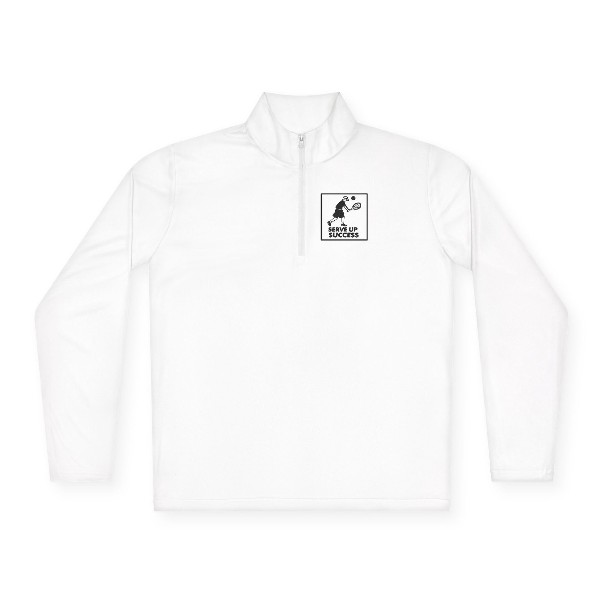 Men's Durable Pickleball Pullover - Serve Up Success White