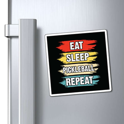 Pickleball Vibrant Magnet - Eat Sleep Pickleball Repeat Retro