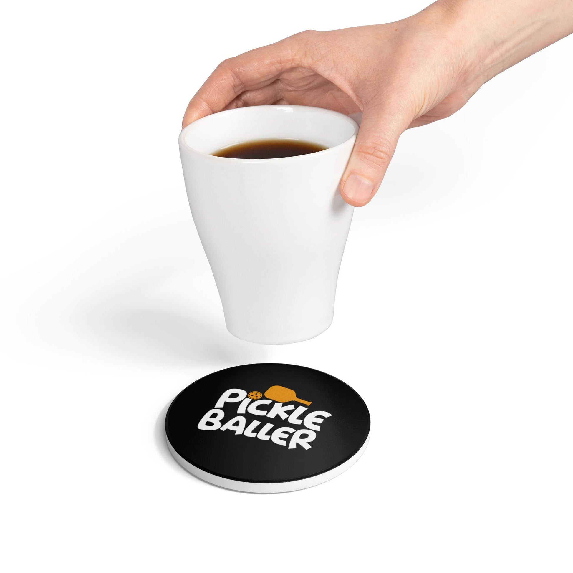 Pickleball Trendy Ceramic Coaster - Pickleballer