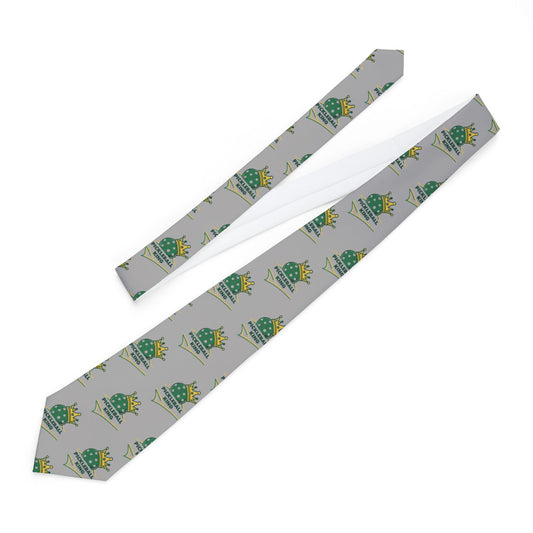 Men's Unique Pickleball Necktie - Pickleball King Grey