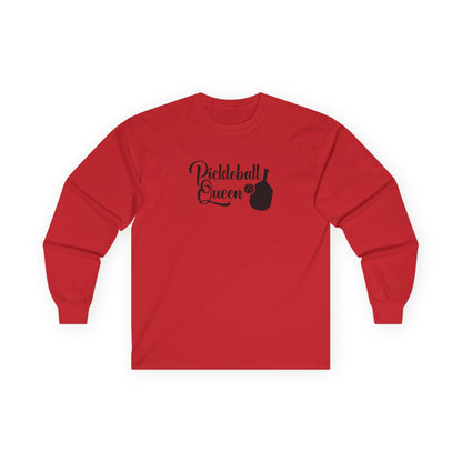 Women's Durable Pickleball Long Sleeves top - Pickleball Queen Red