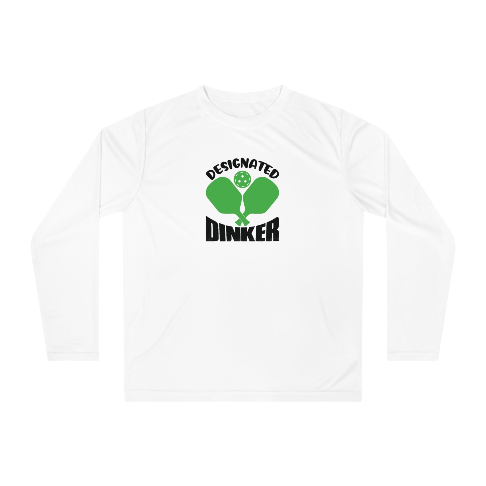 Men's Durable Pickleball Long Sleeves top - Designated Dinker White