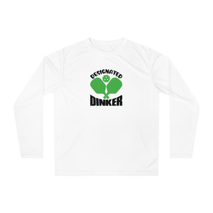 Men's Durable Pickleball Long Sleeves top - Designated Dinker White
