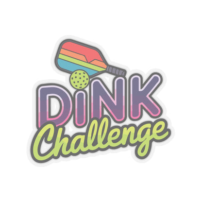 Pickleball Vibrant Stickers - Dink Challenge 2" × 2"