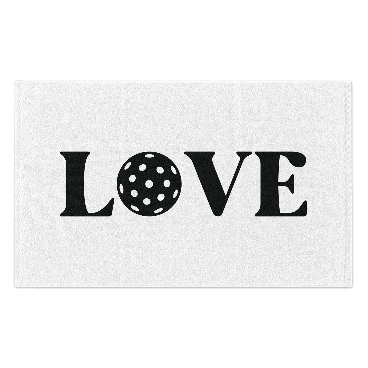 Pickleball Bold Rally Towel - Love White
