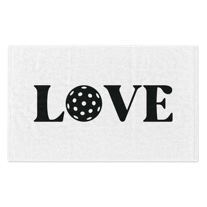 Pickleball Bold Rally Towel - Love White