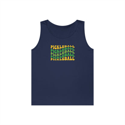 Women's Fun Pickleball Tank Top - Pickleball Wave Navy
