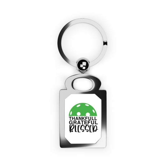 Pickleball Durable Keyring - Thankful Grateful Blessed