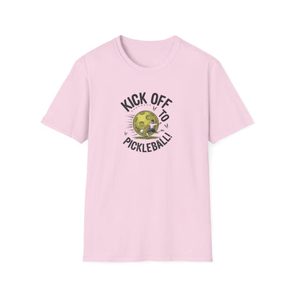 Women's Stylish Pickleball T-shirt - Kick Off to Pickleball