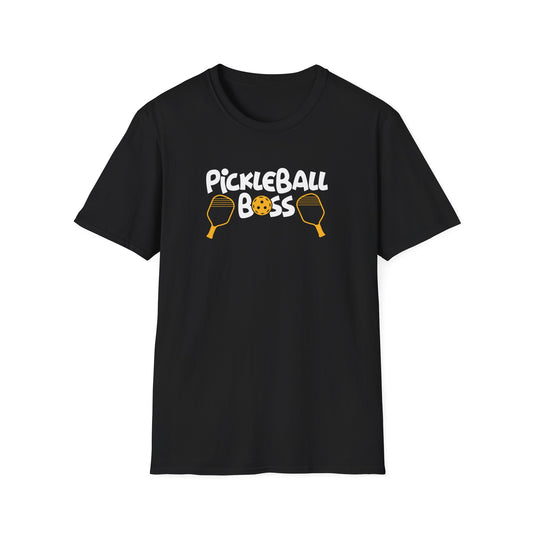 Men's Durable Pickleball T-shirt - Pickleball Boss Black