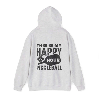Men's Soft Pickleball Hoodie - This Is My Happy Hour Pickleball