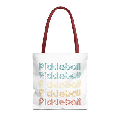 Pickleball Playful Tote Bag - Pickleball Repeat Red