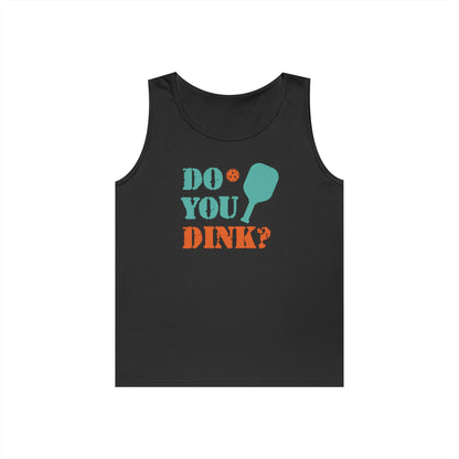Men's Durable Pickleball Tank Top - Do You Dink? Black