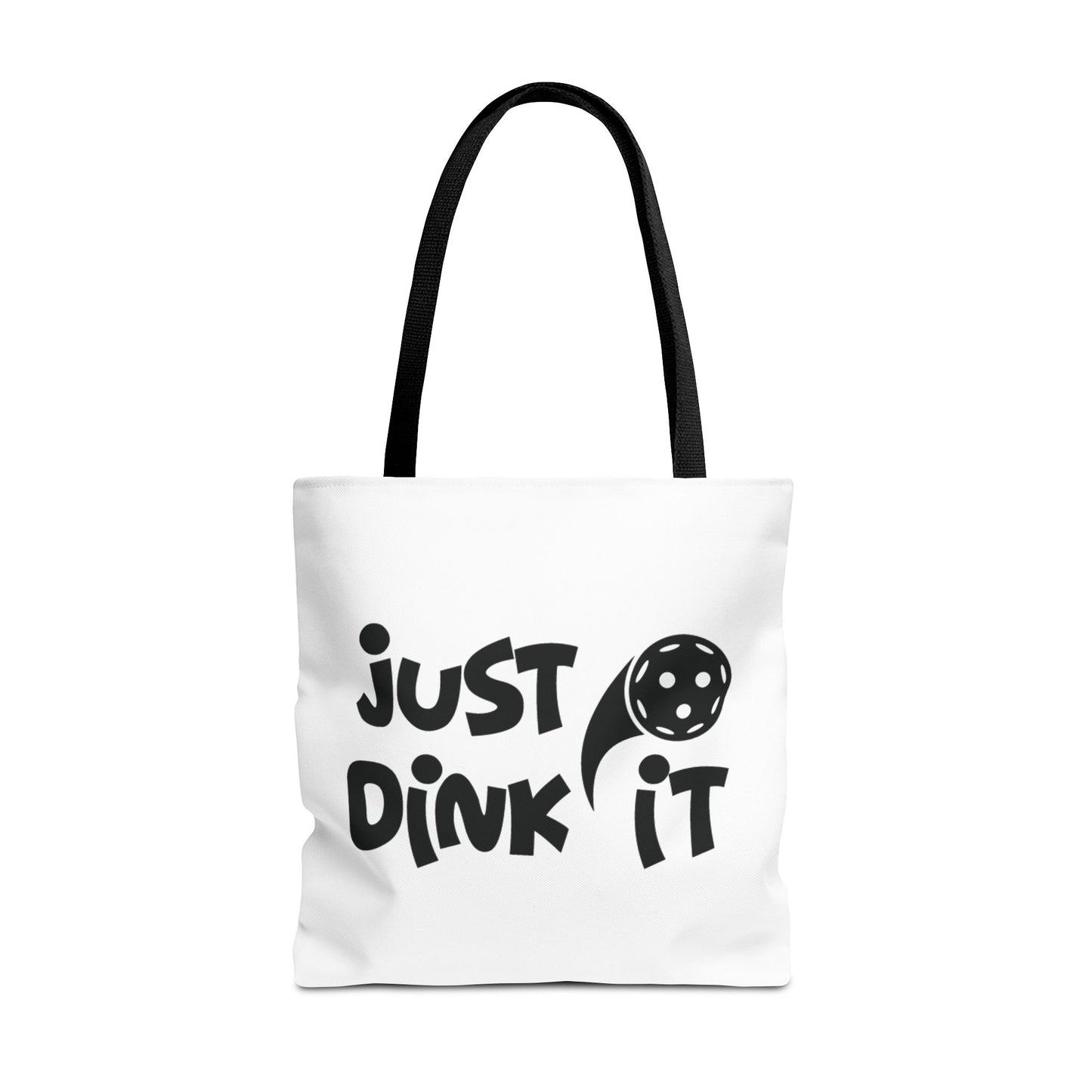 Pickleball Sporty Tote Bag - Just Dink It Black