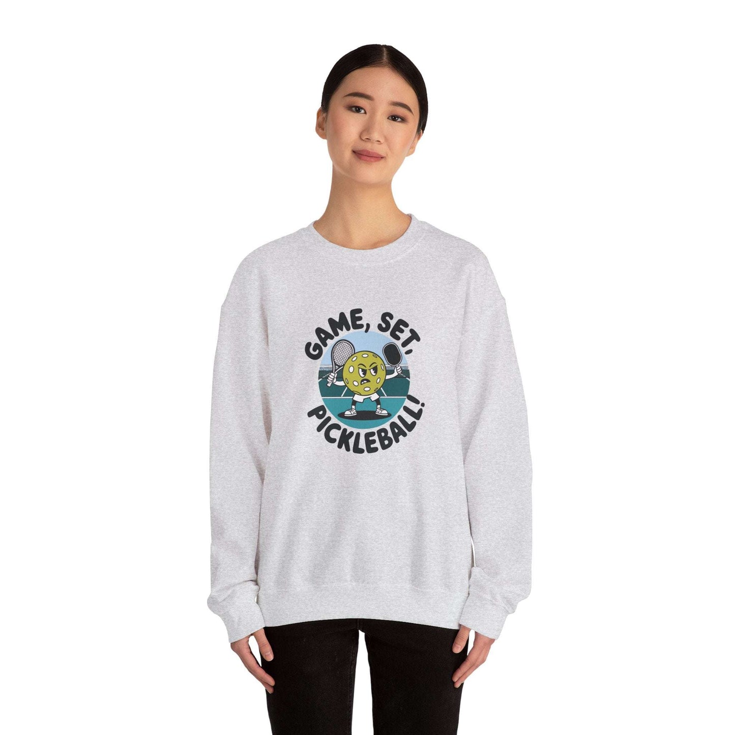 Women's Cute Pickleball Sweatshirt - Game, Set, Pickleball
