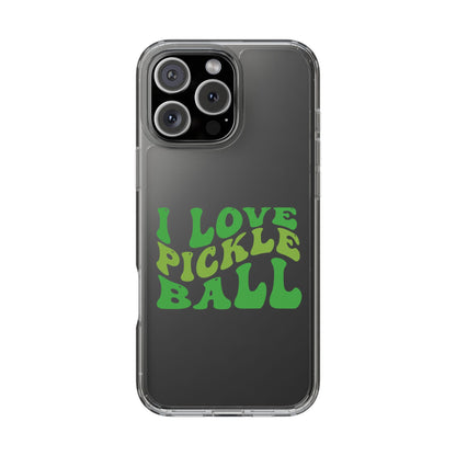 Pickleball Durable Phone case - I Love Pickleball Clear