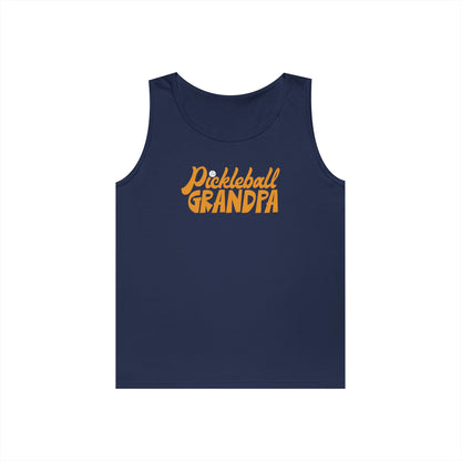Men's Unique Pickleball Tank Top - Pickleball Grandpa Navy