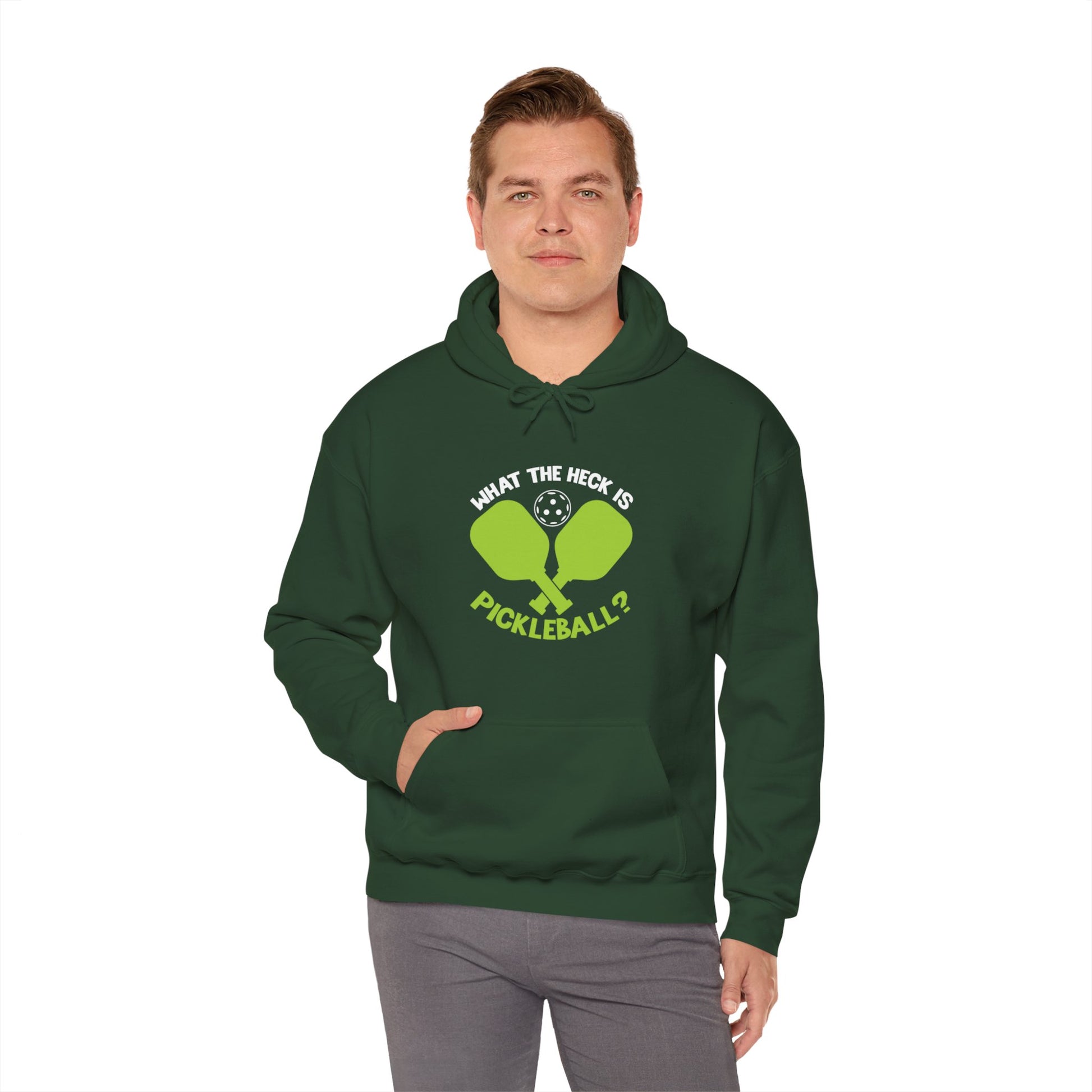 Men's Funny Pickleball Hoodie - What the Heck Is Pickleball?
