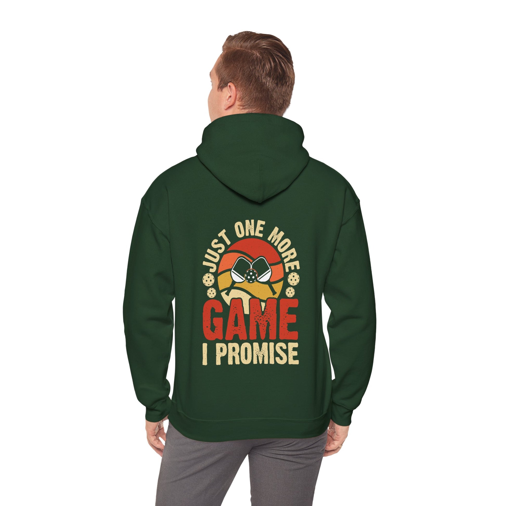 Men's Funny Pickleball Hoodie - Just One More Game I Promise