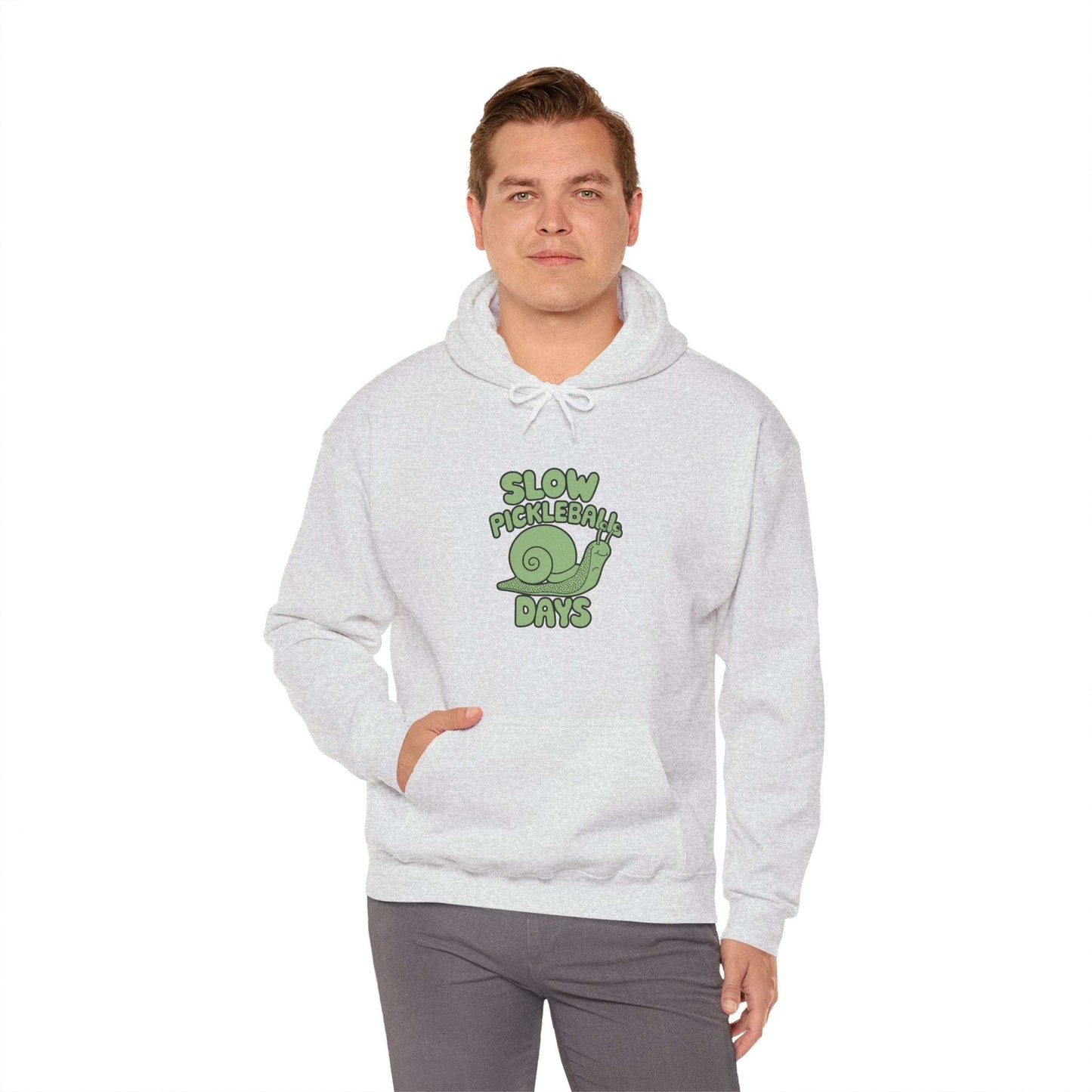 Men's Comfy Pickleball Hoodie - Slow Pickleball Days