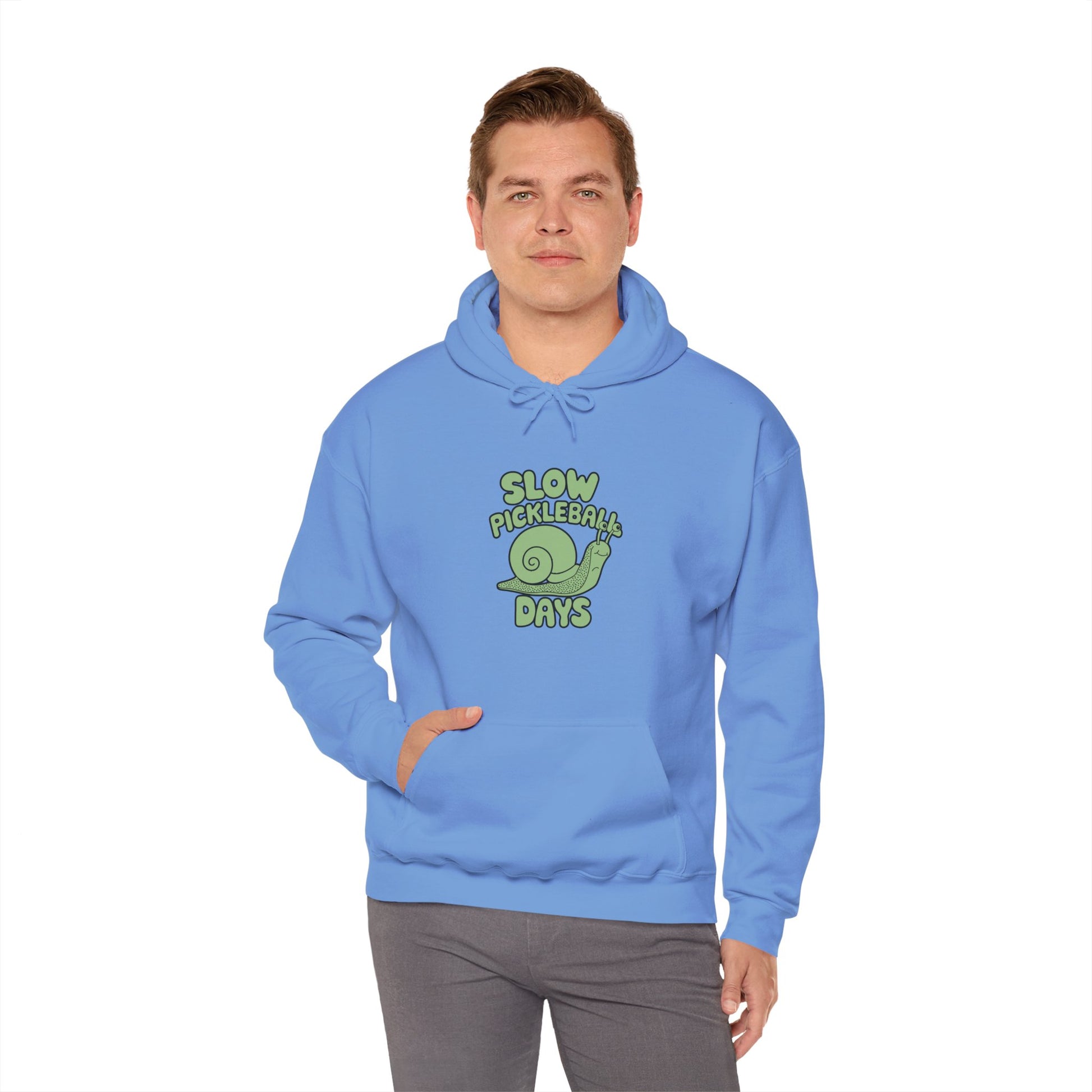 Men's Comfy Pickleball Hoodie - Slow Pickleball Days
