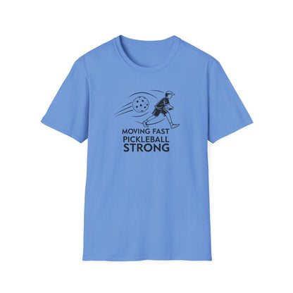 Men's Lightweight Pickleball T-shirt - Moving Fast Pickleball Strong Blue