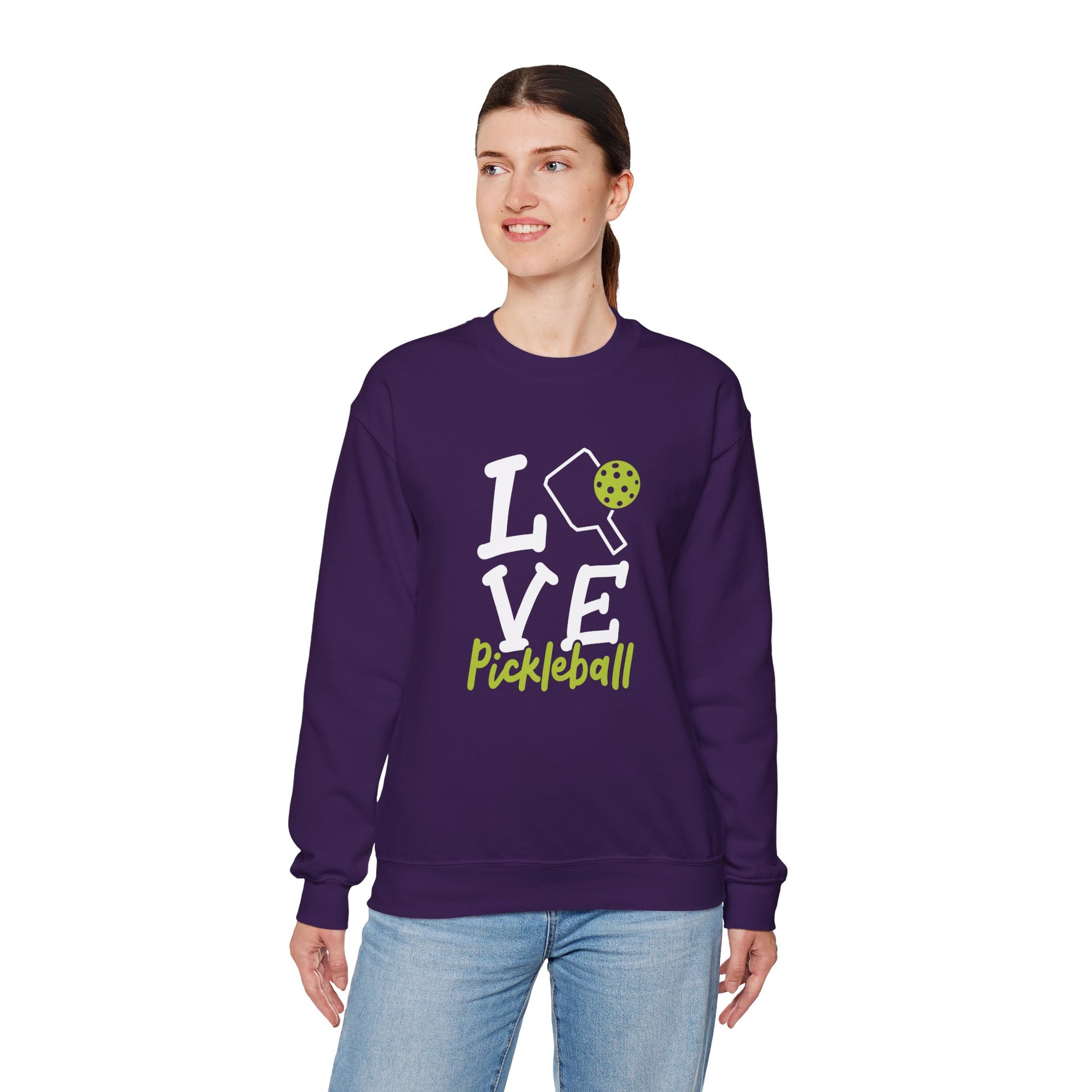 Women's Durable Pickleball Sweatshirt - Love Pickleball